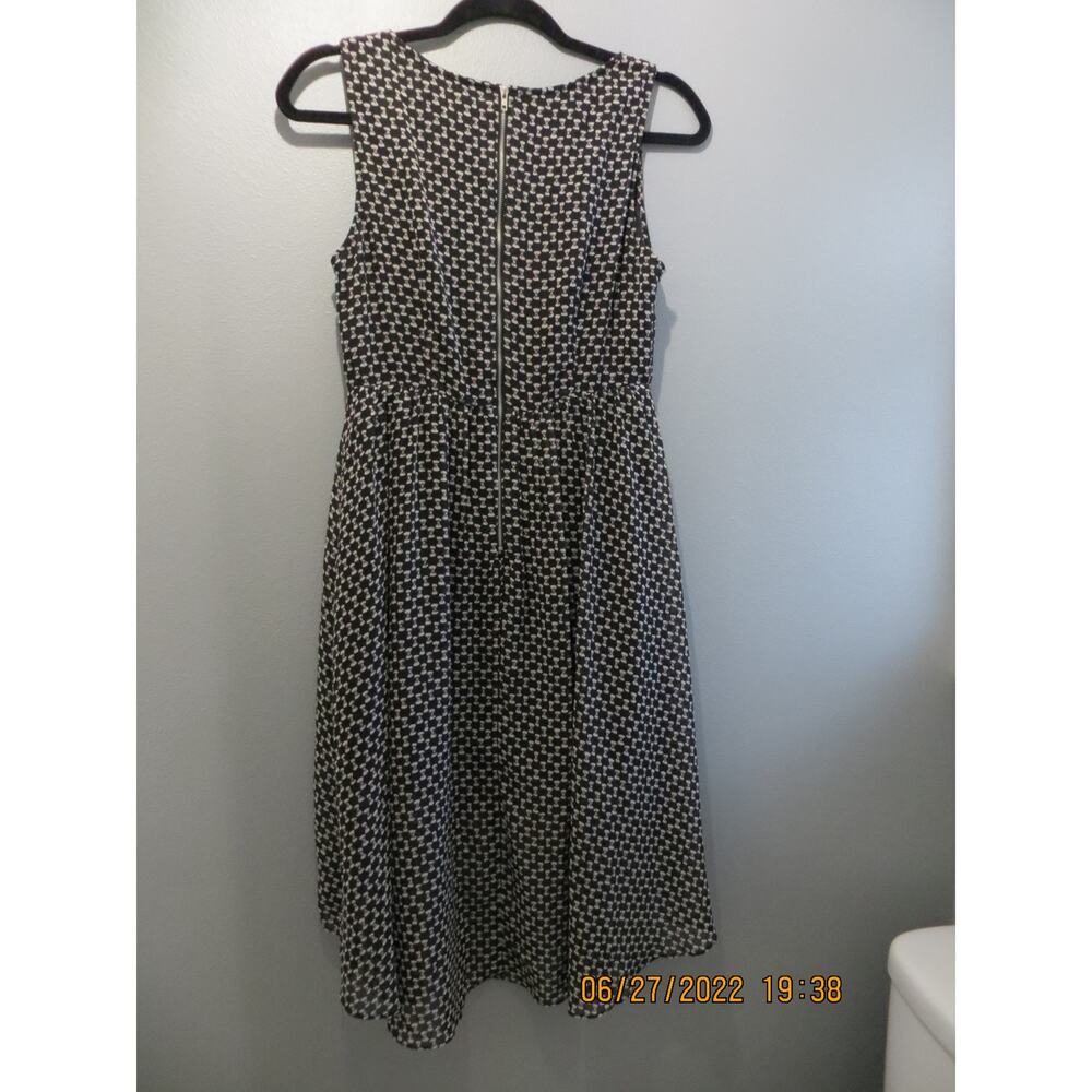 MIAMI Hi-Low Summer Dress. Black/White. Sleeveless Women Size Medium - Picture 3 of 4